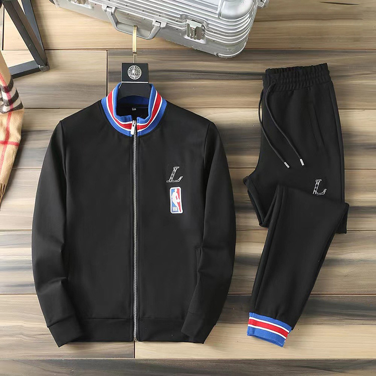 High Quality Men's Designer L Embroidery Sportswear Set Cotton Training Jogging Tracksuits